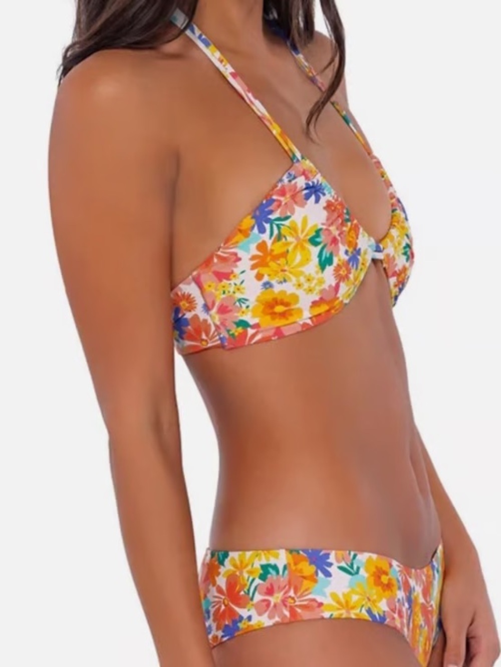 NWT! Swim Systems Hazel Hipster Bikini bottoms in Beach Blooms Beach, Women’s XS